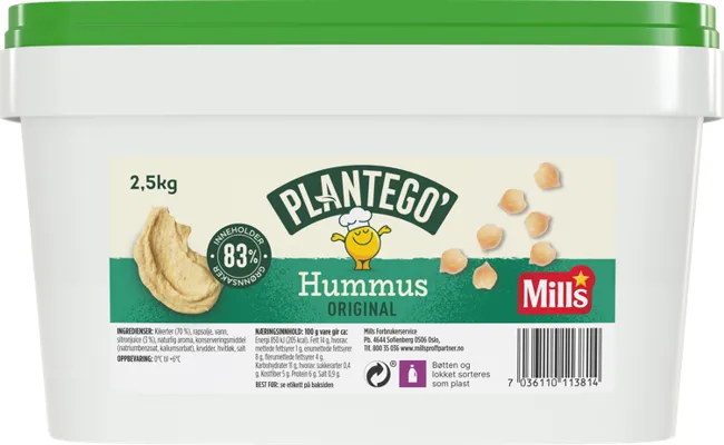 Plantego' Hummus Naturell 2.5kg