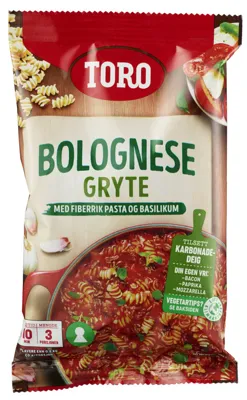 TORO BOLOGNESE FIBERRIK GRYTE 8X207G TORO BOLOGNESE FIBERRIK GRYTE 8X207G