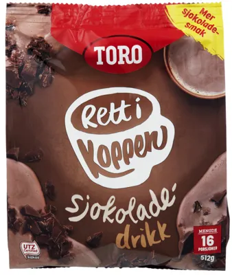 Toro Rett I Koppen Sjokoladedrikk Refill 512g