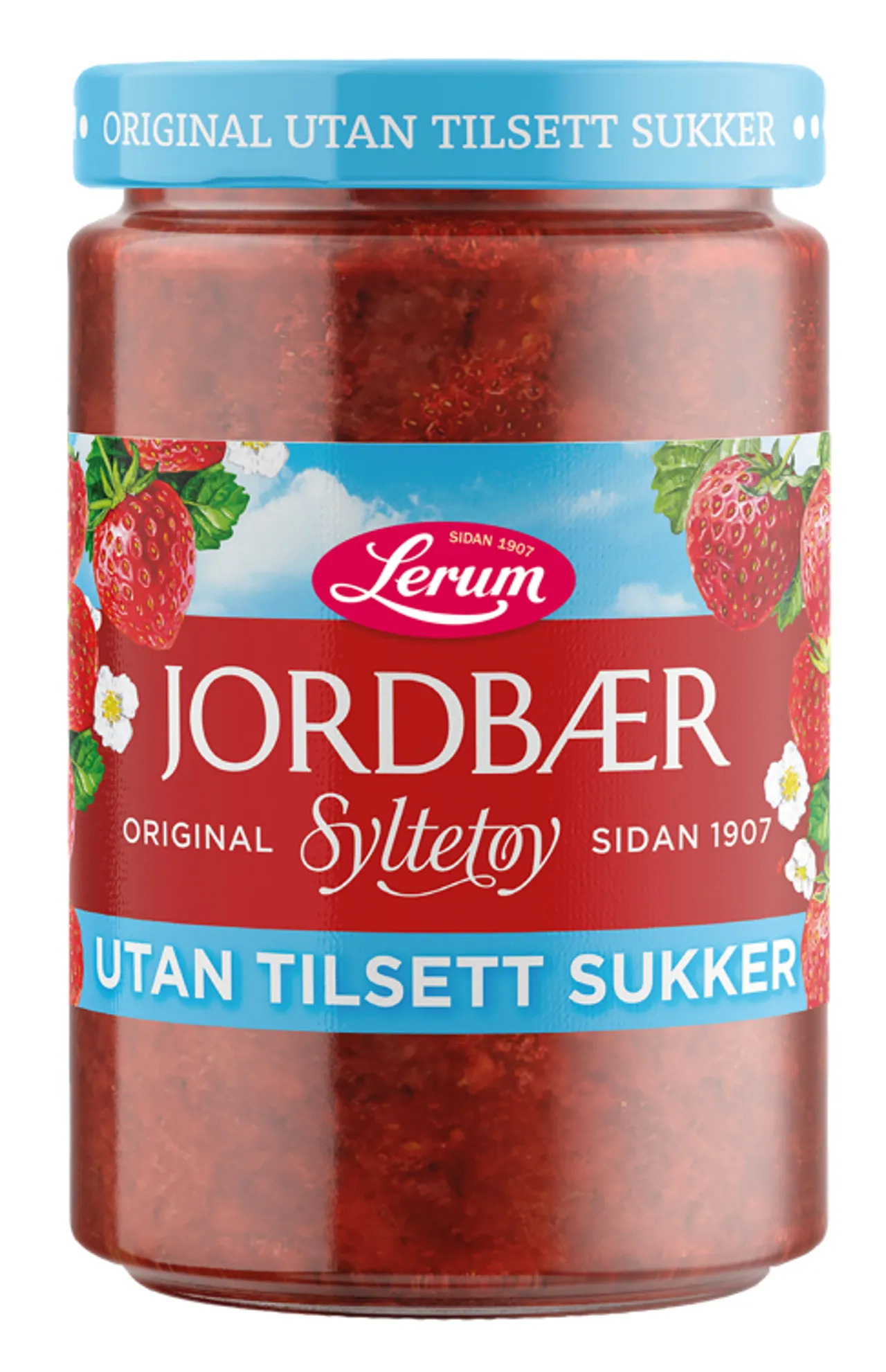 JORDBÆRSYLTETØY ORIGINAL UTAN TILSETT SUKKER 425G