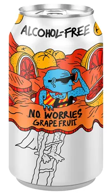 NO WORRIES GRAPEFRUIT!!! 0.33L BX ALKOHOLFRI PALE ALE 24x33c NO WORRIES GRAPEFRUIT!!! 0.33L BX ALKOHOLFRI PALE ALE 24x33c