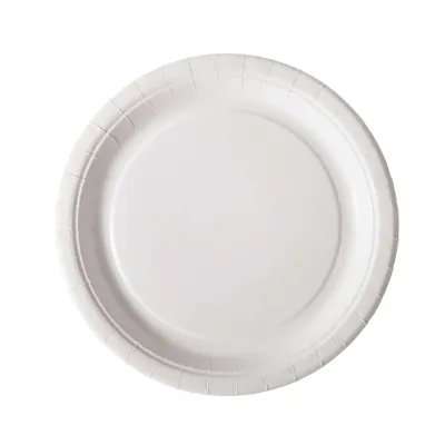 Tall.Belagt Papir Flat 18cm Hvit 100pk