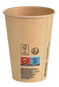 Drikkebeger Papp/Pla 21cl Brun