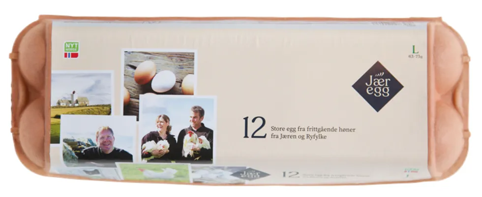 12 EGG FRA FRITTGÅENDE HØNER 12 EGG FRA FRITTGÅENDE HØNER