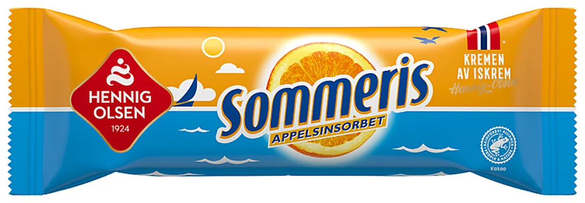 Sommeris Appelsin Sorbet Med Sjokoladeovertrekk 90ml