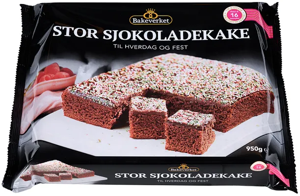 Stor Sjokoladekake 950g Bakeverket