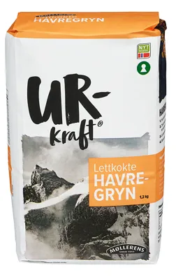 URKRAFT LETTKOKTE HAVREGRYN ORIGINAL 1.2KG MØLLERENS URKRAFT LETTKOKTE HAVREGRYN ORIGINAL 1.2KG MØLLERENS