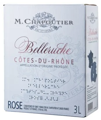 M. CHAPOUTIER COTES-DU-RHONE BELLERUCHE ROSE BIB 13% 3L M. CHAPOUTIER COTES-DU-RHONE BELLERUCHE ROSE BIB 13% 3L