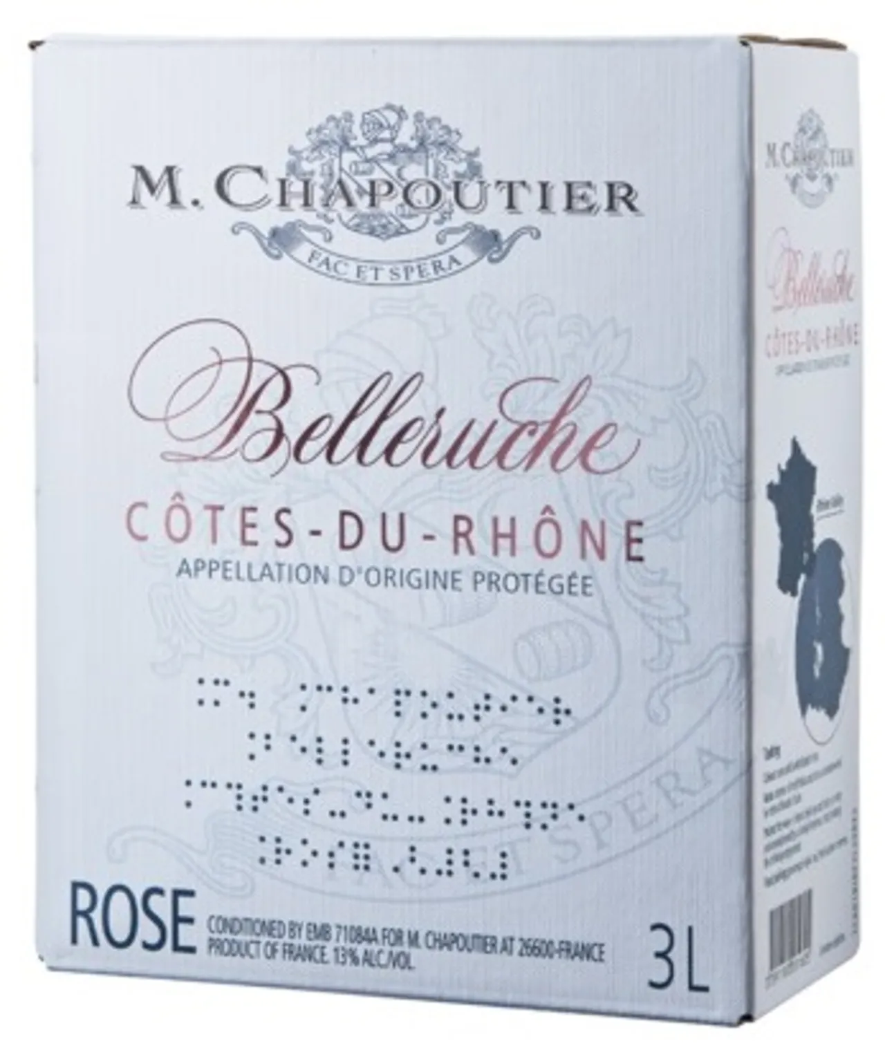 M. CHAPOUTIER COTES-DU-RHONE BELLERUCHE ROSE BIB 13% 3L