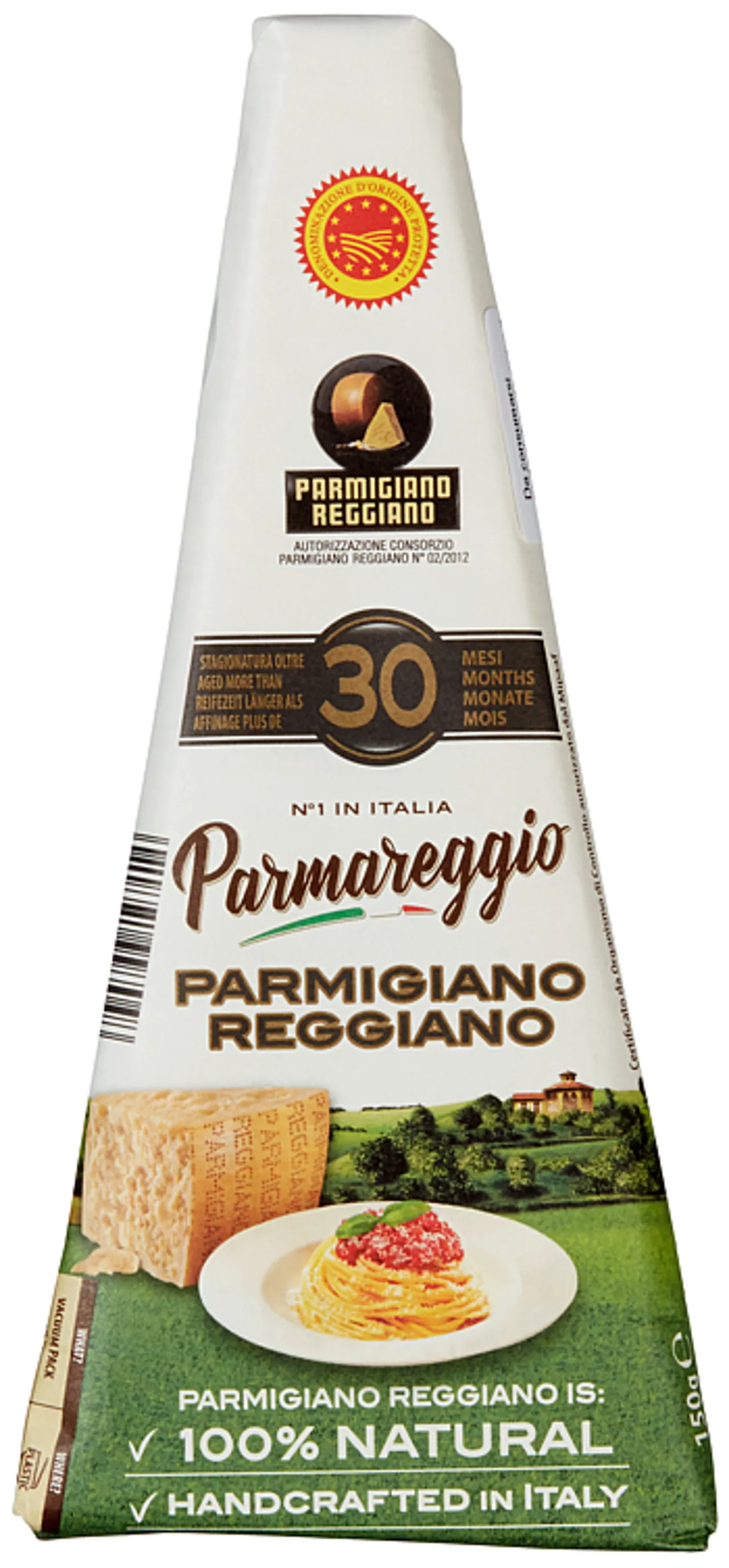 PARMESAN TREKANT 30MND 150G PARMAREGGIO