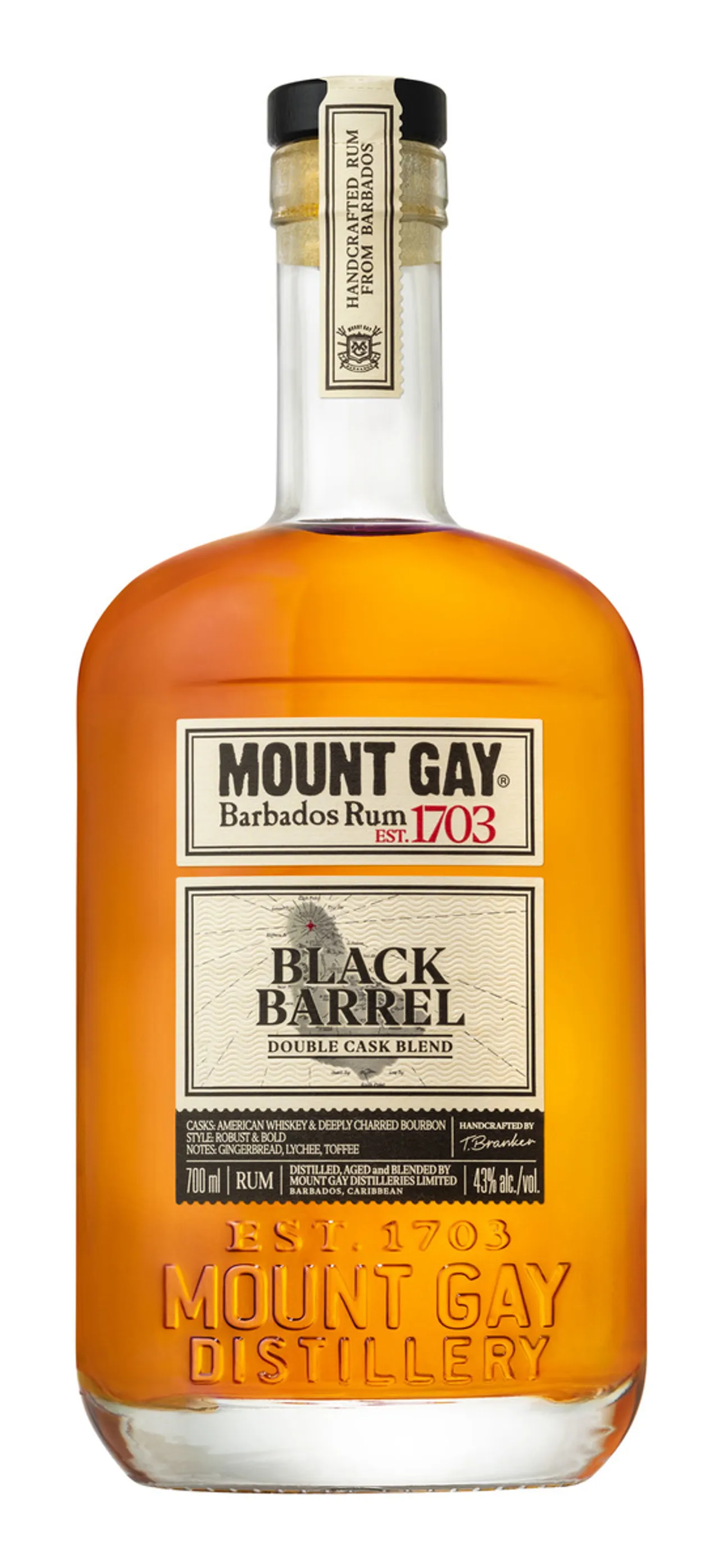 MOUNT GAY BLACK BARREL NEW 43% 70CL