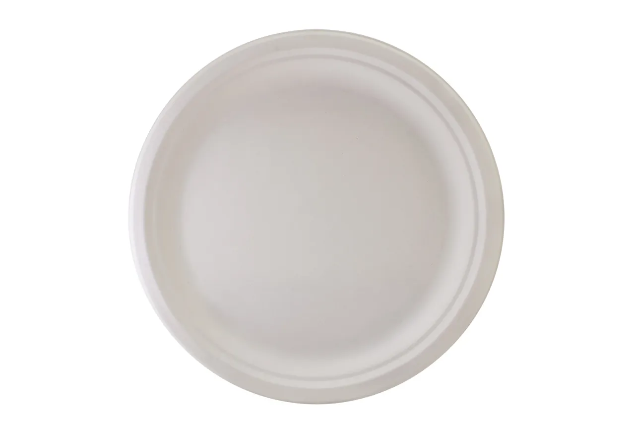 FIBERTALLERKEN 25CM HVIT MILJØVENNLIG