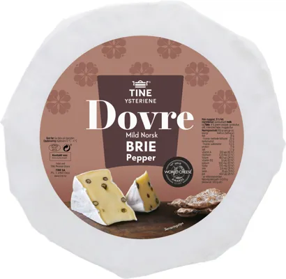 DOVRE NORSK BRIE PEPPER 2KG TINE DOVRE NORSK BRIE PEPPER 2KG TINE