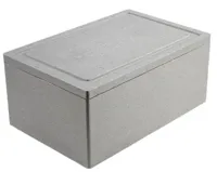 TRANSPORTKASSE GRÅ MED LOKK 1STK