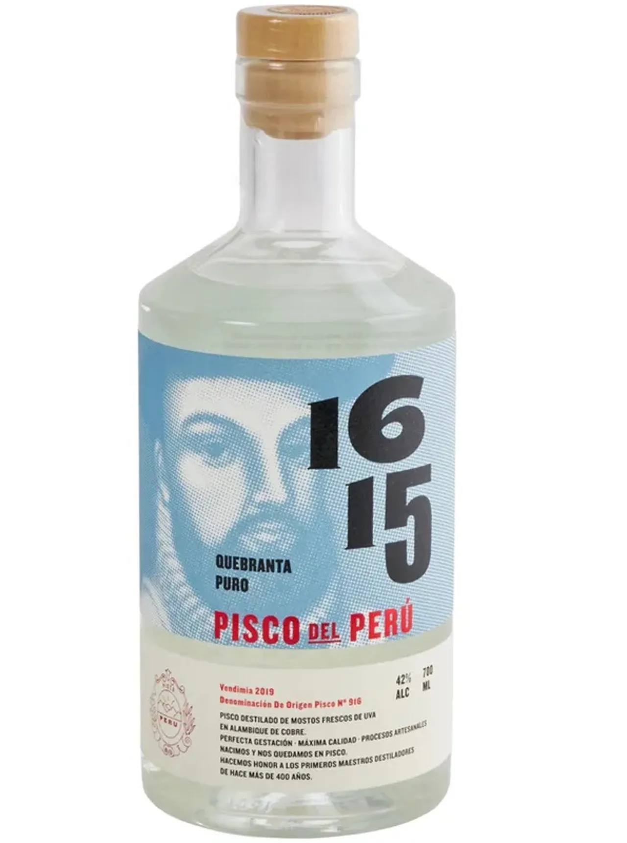 PISCO 1615 PURO QUEBRANTA 42% 70CL