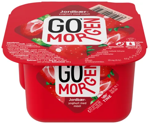 Go Morgen Jordbær 190g Tine