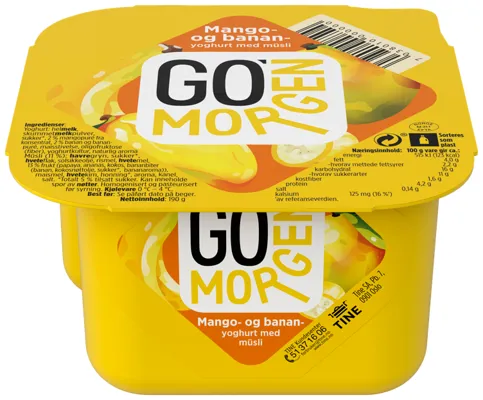 GO MORGEN MANGO/BANAN 190G TINE GO MORGEN MANGO/BANAN 190G TINE