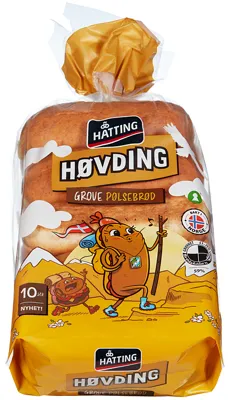 HØVDING GROVE PØLSEBRØD 40GX10STK HØVDING GROVE PØLSEBRØD 40GX10STK