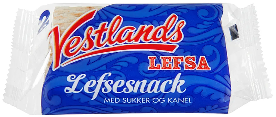 Lefsesnack 2stk 70g Vestlandslefsa