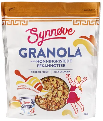 SYNNØVE GRANOLA MED HONNINGRISTEDE PEKANNØTTER 350G SYNNØVE GRANOLA MED HONNINGRISTEDE PEKANNØTTER 350G