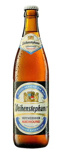 WEIHENSTEPHANER HEFEWEISSBEER ALKOHOLFREI 0.5L FLASKE