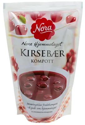 Nora Kirsebærkompott 455g