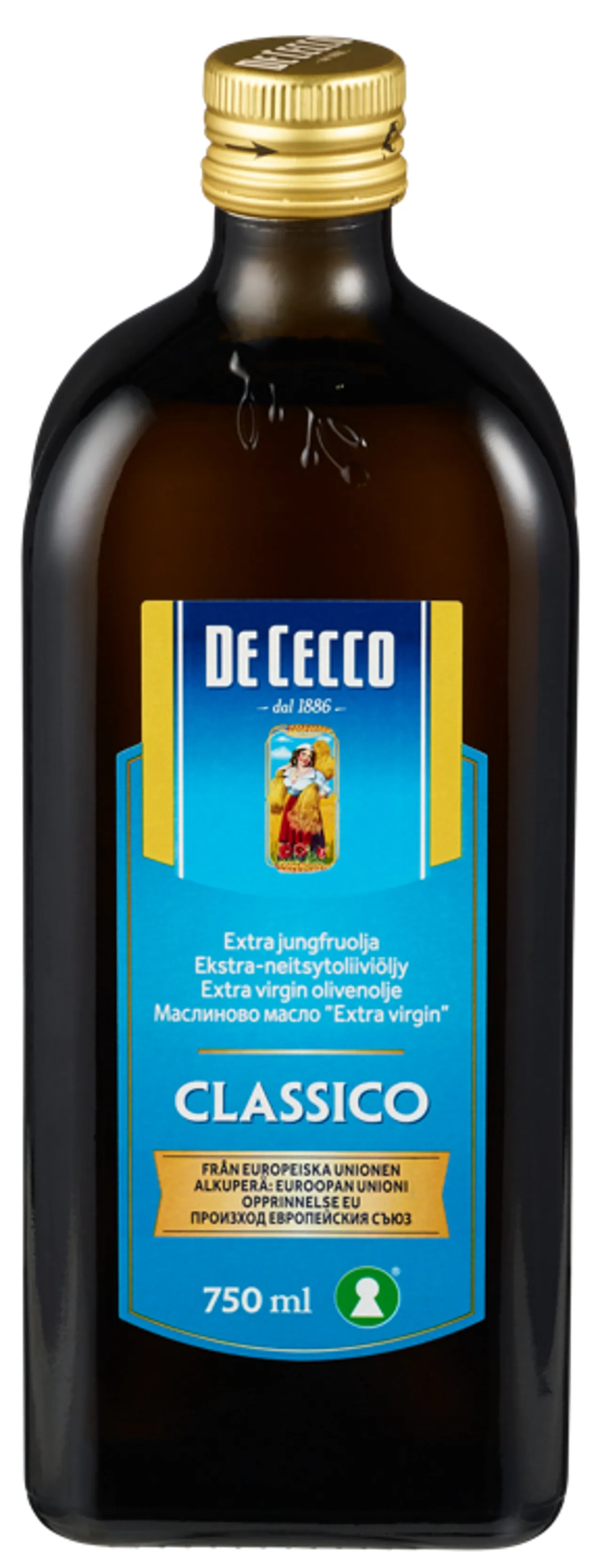 OLIVENOLJE EXTRA VIRGIN CLASSICO 750ML DE CECCO