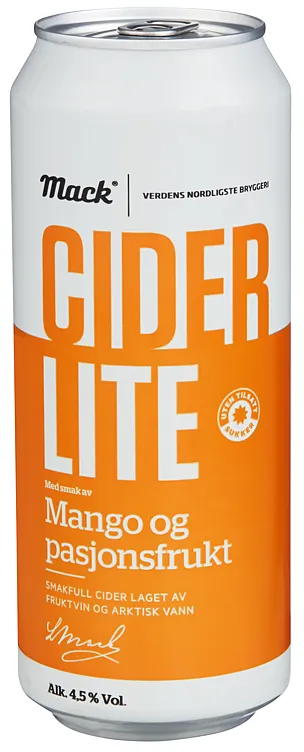 MACK CIDER MANGO/PASSION LITE 0.50L BX MACK CIDER MANGO/PASSION LITE 0.50L BX