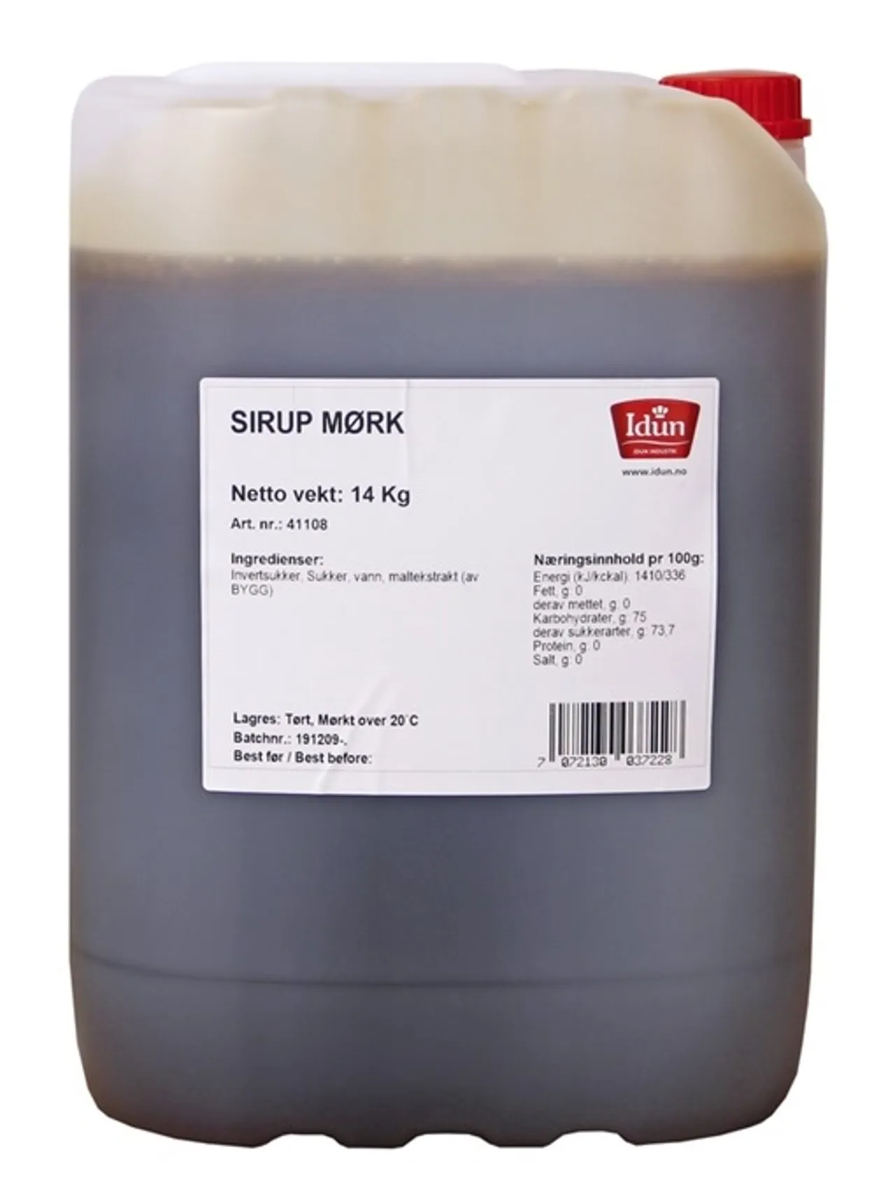 IDUN SIRUP MØRK KANNE 14 KG