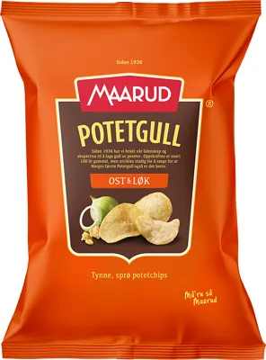 Potetgull Ost & Løk 200g