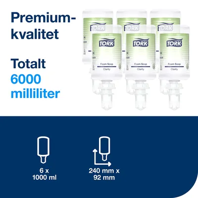 Tork Klar Skumsåpe 1000ml S4