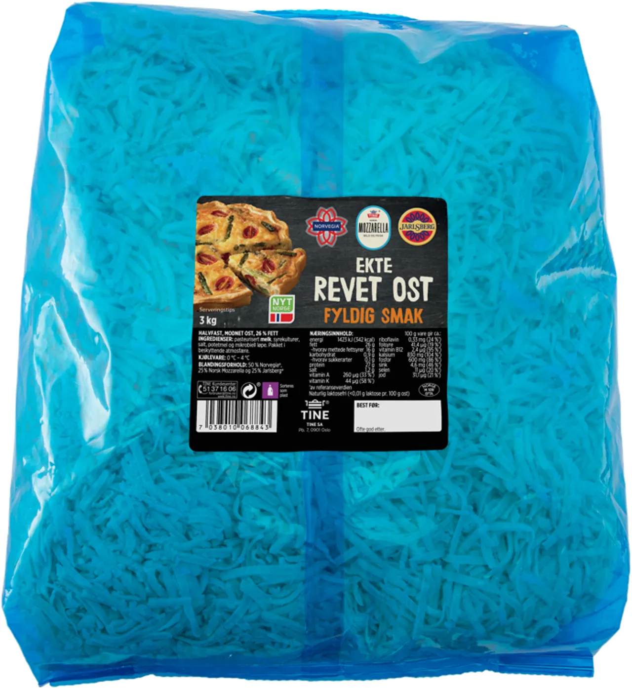REVET OST FYLDIG SMAK 3KG TINE