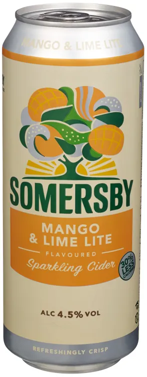 SOMERSBY MANGO LIME LITE CIDER, 4,5% 50 CL SOMERSBY MANGO LIME LITE CIDER, 4,5% 50 CL