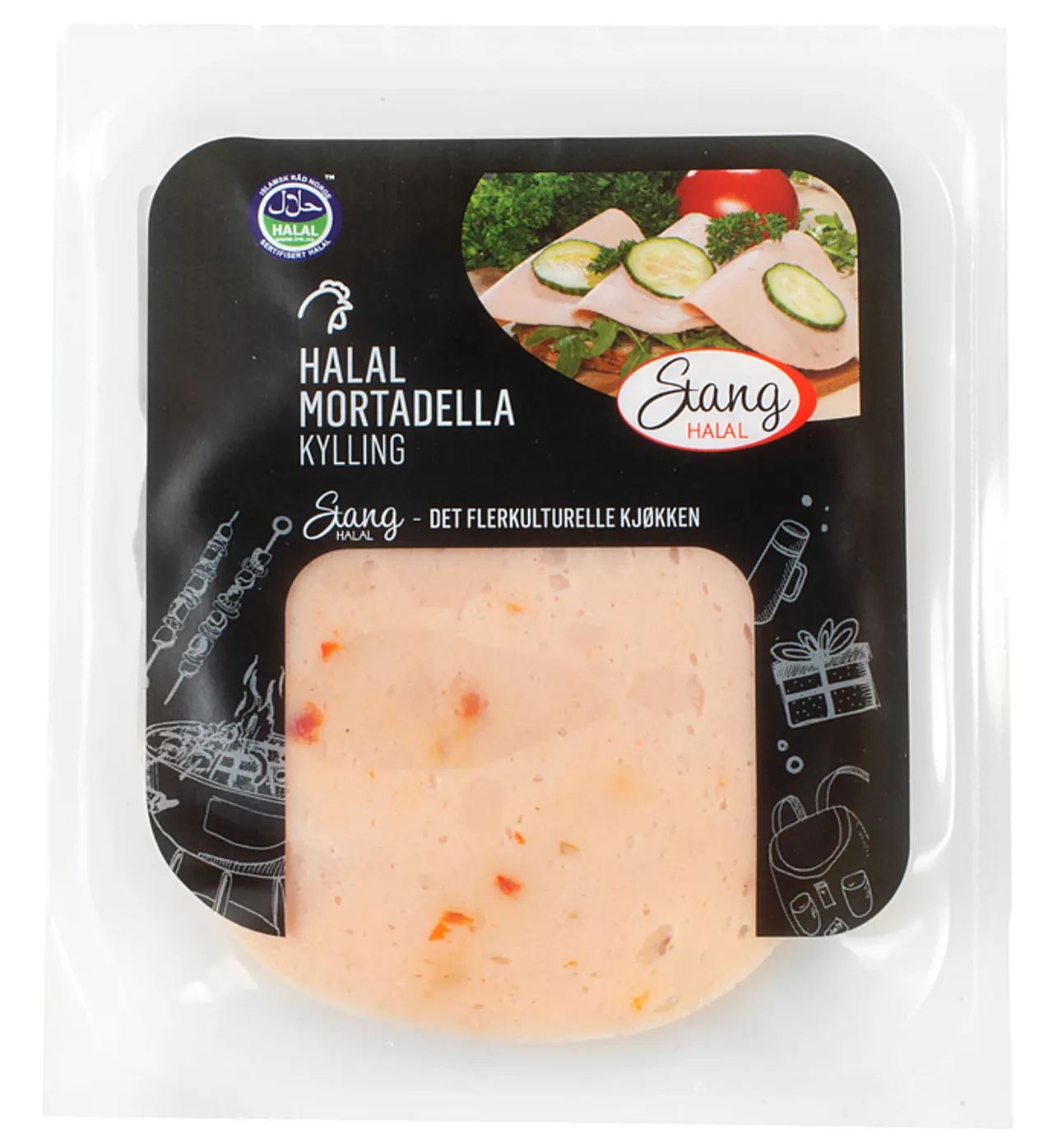 HALAL KYLLING MORTADELLA OPPSKÅRET 100G