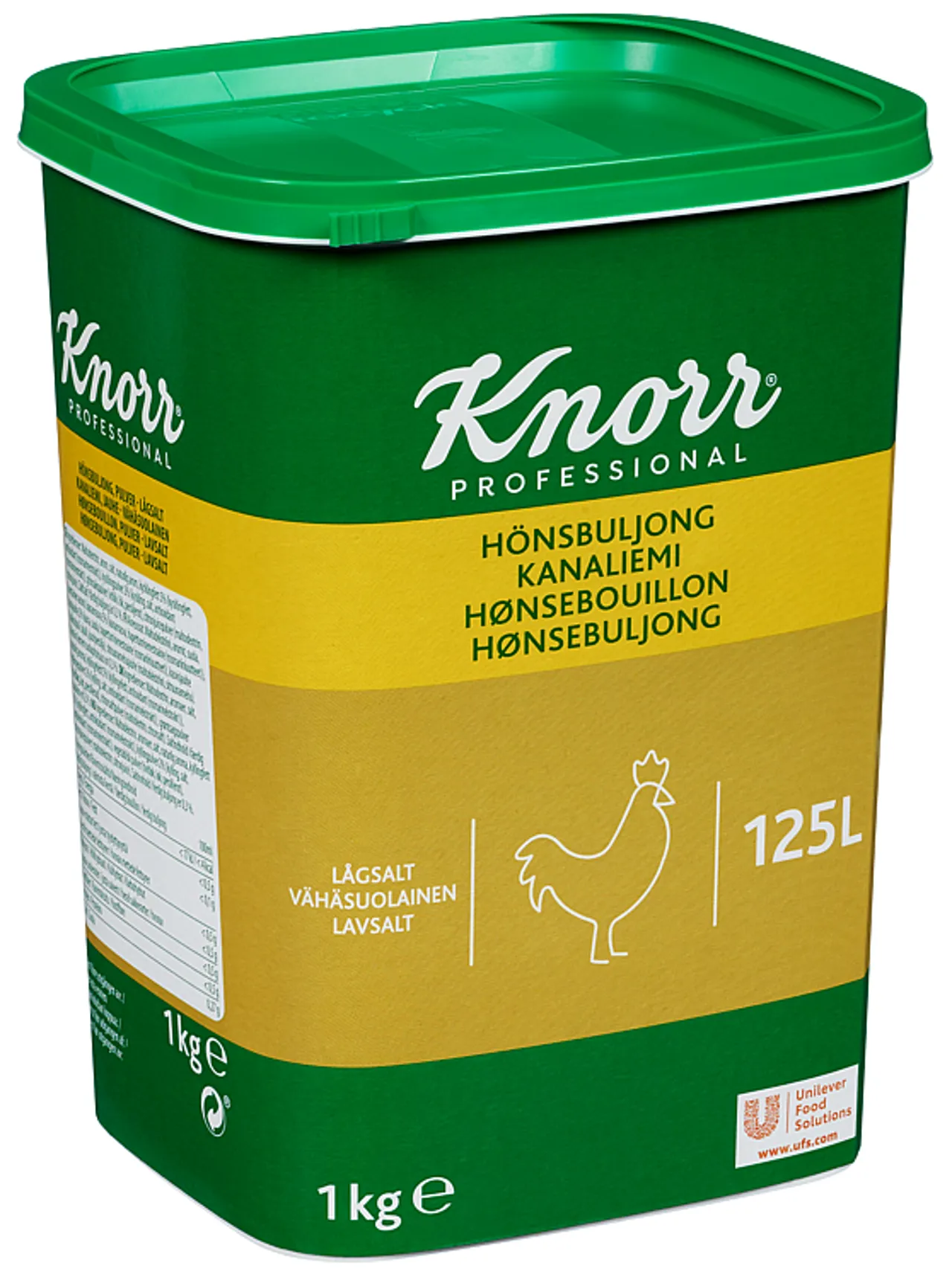KNORR HØNSEBULJONG LAVSALT 1KG 125L