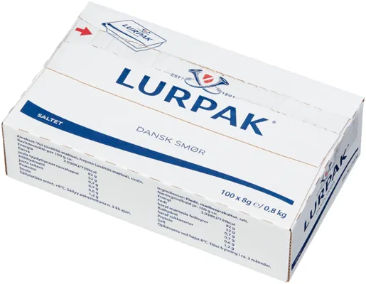 LURPAK SMØR PORSJONSPAKNING 100X8G LURPAK SMØR PORSJONSPAKNING 100X8G