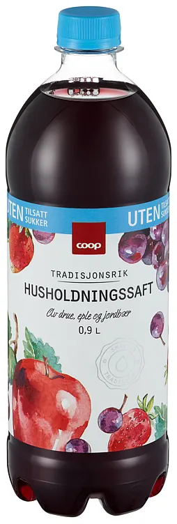 HUSHOLDNINGSSAFT UTEN TILSATT SUKKER 0.9L HUSHOLDNINGSSAFT UTEN TILSATT SUKKER 0.9L