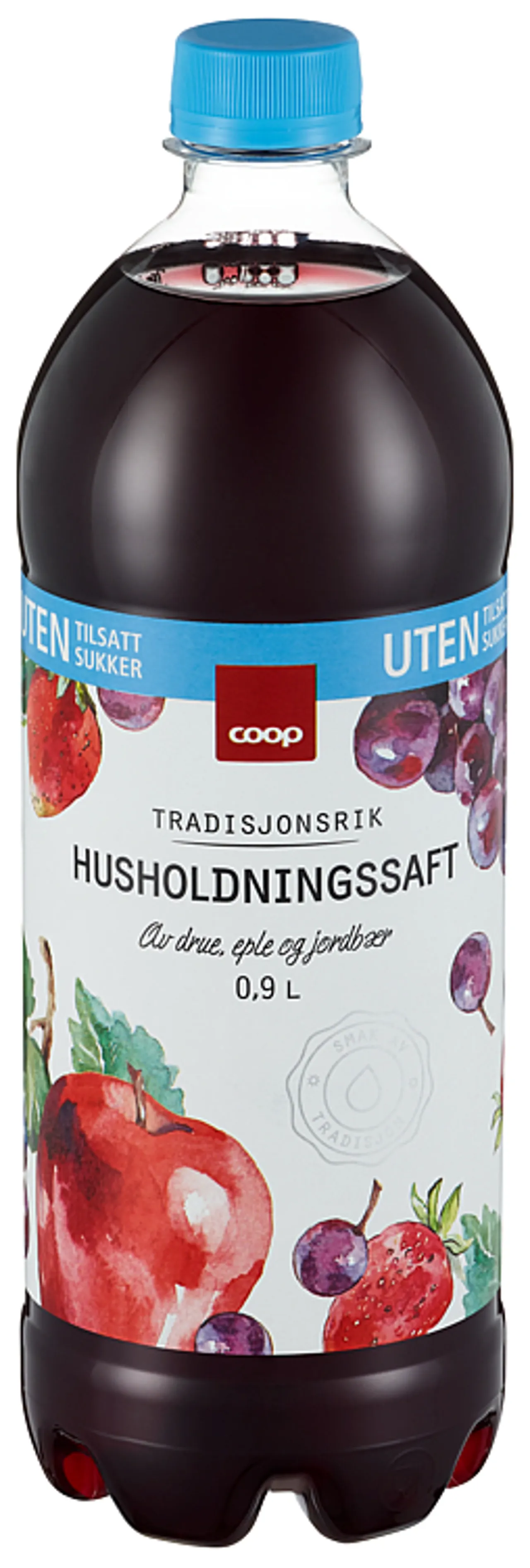 HUSHOLDNINGSSAFT UTEN TILSATT SUKKER 0.9L