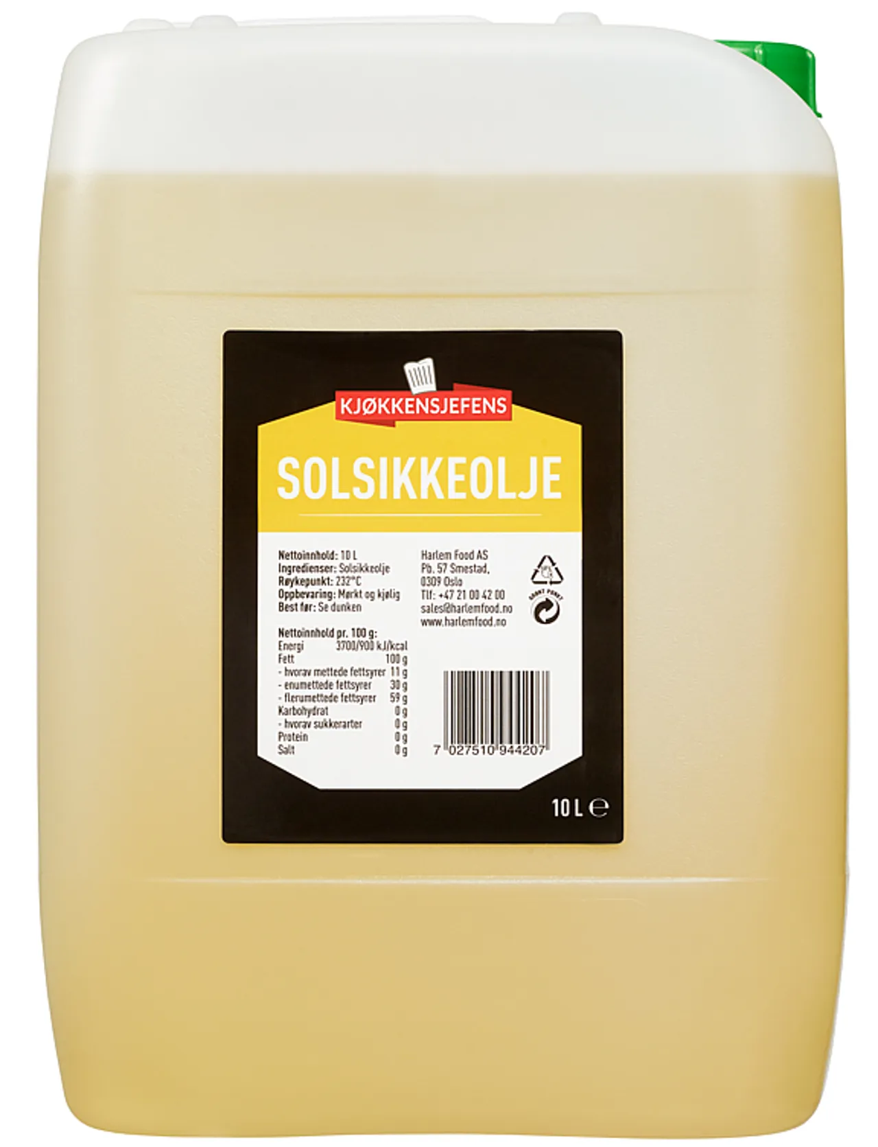 SOLSIKKEOLJE KJØKKENSJEFENS 10L KANNE