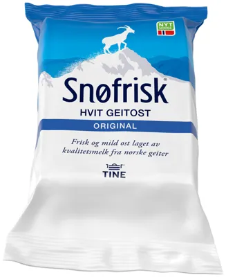 Snøfrisk Ekte Hvit Geitost Ca 340g Tine