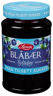BLÅBÆR ORIGINAL UTAN TILSETT SUKKER 435G BLÅBÆR ORIGINAL UTAN TILSETT SUKKER 435G