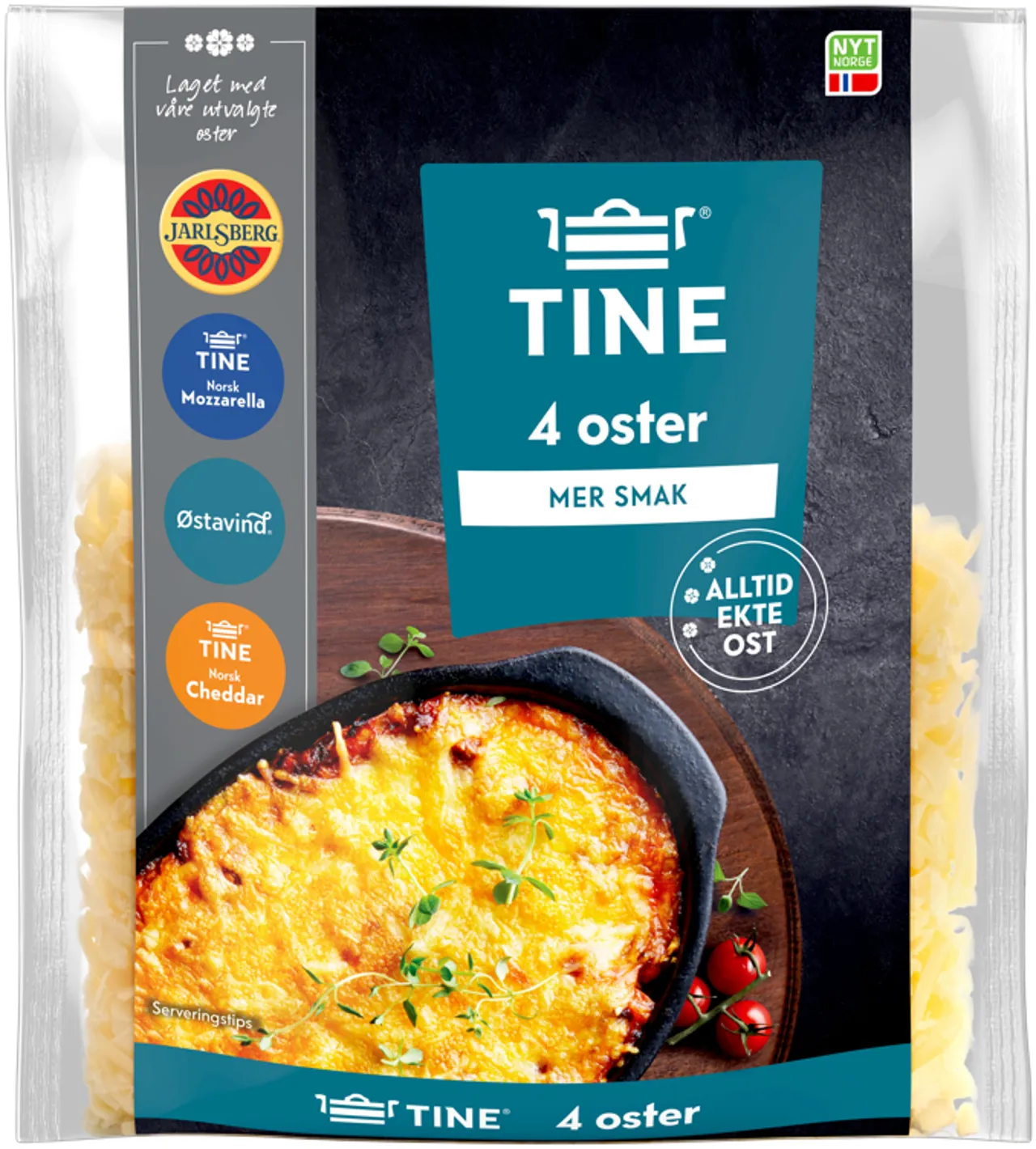 4 OSTER EKTE REVET OST 250G TINE
