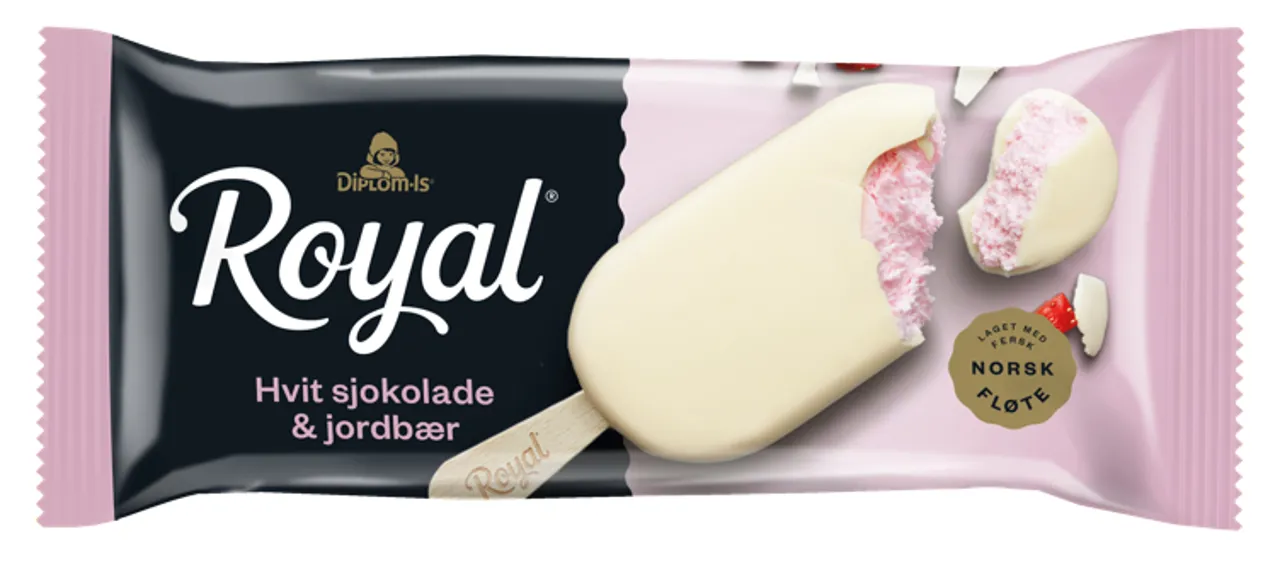 ROYAL HVIT SJOKOLADE OG JORDBÆR 90ML