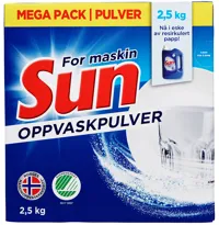 SUN MASKINOPPVASKPULVER 2.5KG