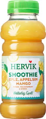 Smoothie Eple Appelsin Banan Mango Pasjonsfrukt 25cl Hervik