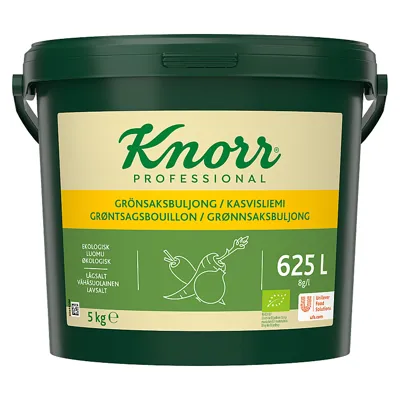 Knorr Økologisk Grønnsaksbuljong Lavsalt 5kg (625l)