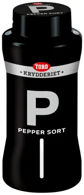 Pepper Sort Hel 430g Toro Krydder