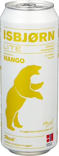 Isbjørn Lite Mango Glutenfri 4,5% 0,50l Bx Mack