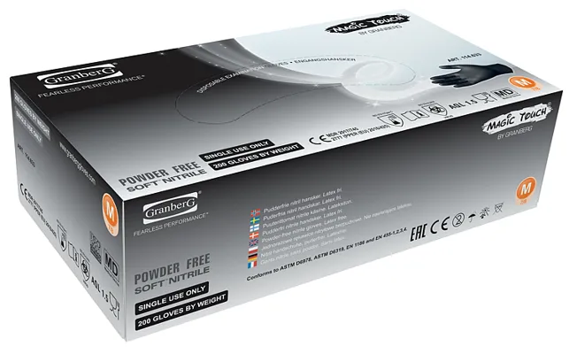 ENGANGSHANSKE NITRIL PUDDERFRI SORT M ENGANGSHANSKE NITRIL PUDDERFRI SORT M