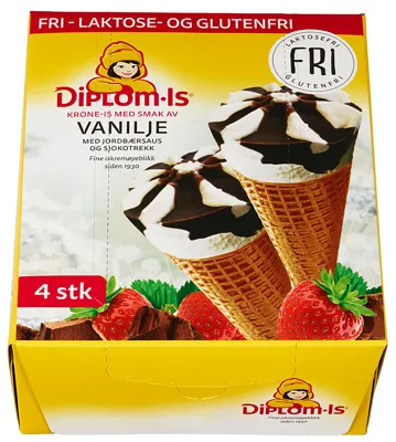 FRI KRONE-IS SJOKO & JORDBÆR 4PK FRI KRONE-IS SJOKO & JORDBÆR 4PK